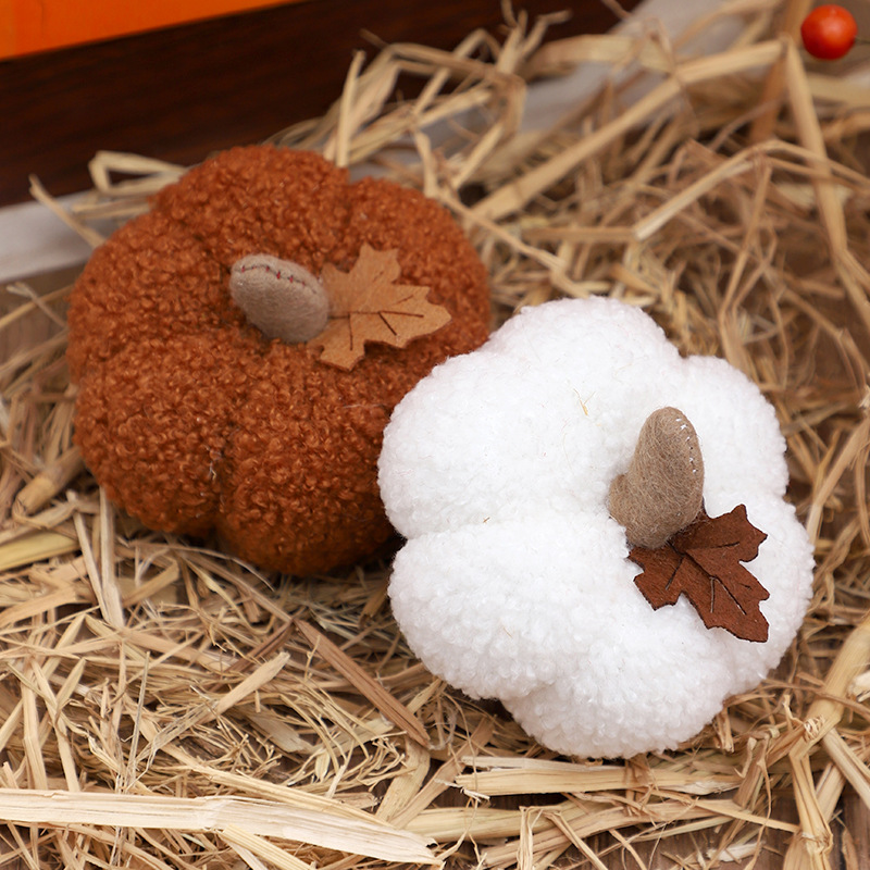 Fluffy Pumpkin Plush Halloween - Home Decor Gift ulasan dan harga