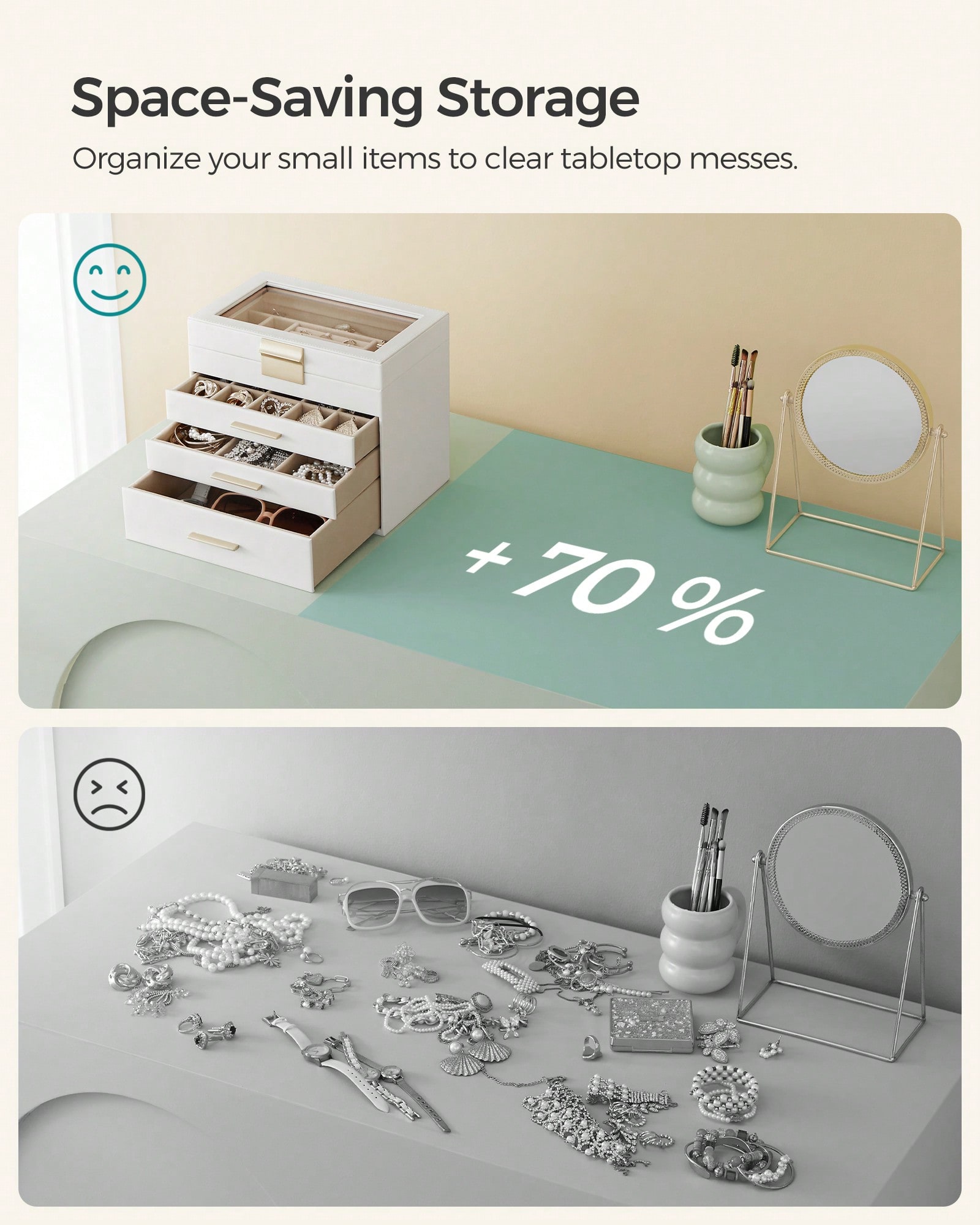 4-Layer Jewelry Organizer with - Vanity Home Decor ulasan dan harga