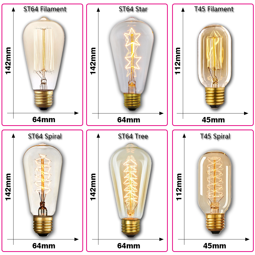 Retro Edison Light Bulb E27 40 - Home Decor Retro ulasan dan harga