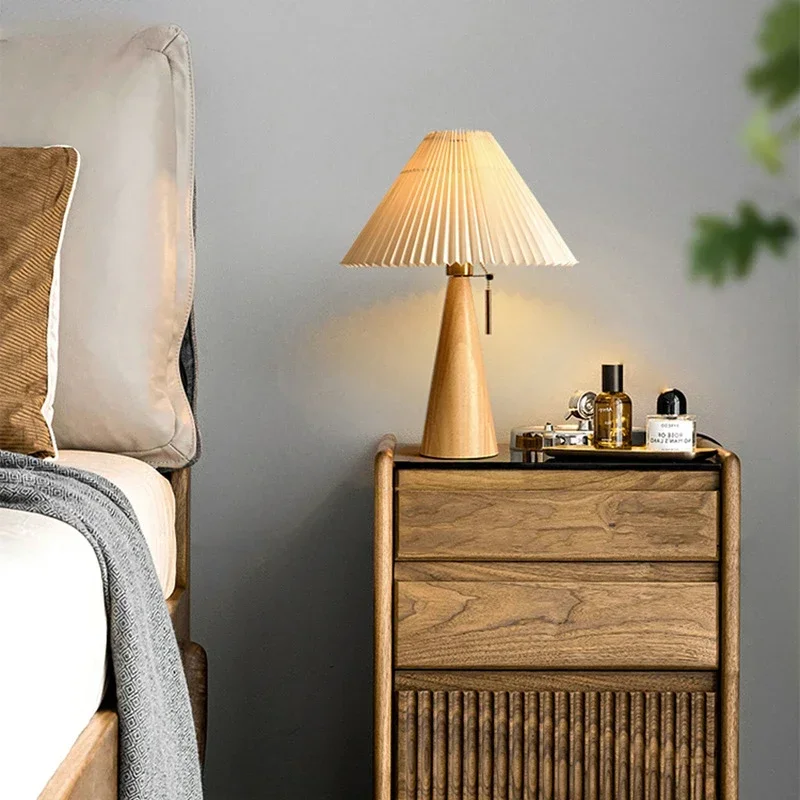 Retro Pleated Table Lamp Nordi - Home Decor Retro ulasan dan harga