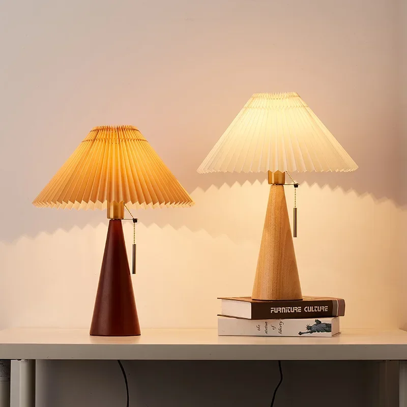 Retro Pleated Table Lamp Nordi - Home Decor Retro ulasan dan harga