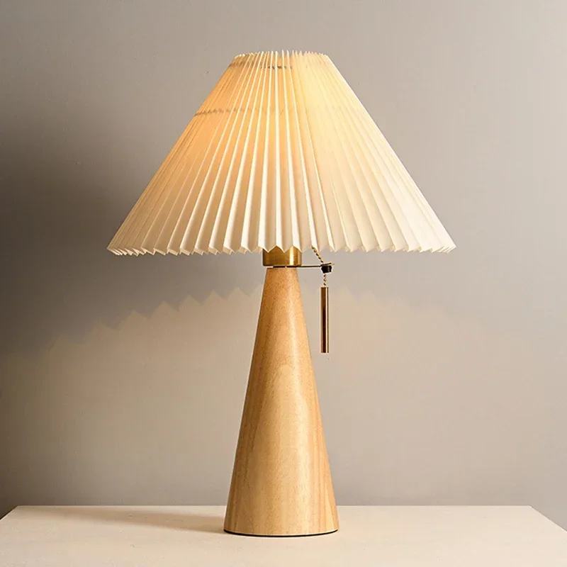 Retro Pleated Table Lamp Nordi - Home Decor Retro ulasan dan harga