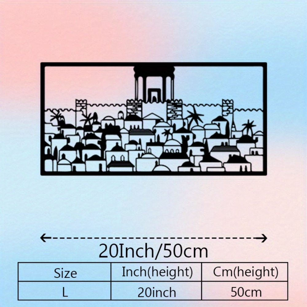 CIFBUY Metal Wall Art Jerusale - Home Decor Gift ulasan dan harga